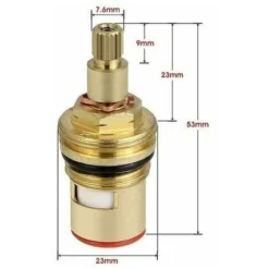 Tête De Disque En Céramique 2 Pièces, Cartouches En Céramique 1/2 , Remplacement Universel Du Robinet En Laiton 20 étapes X 53 Mm De Remplacement Pour La Cuisine, La Salle De Bain (chaud Et Froid) -Grohe || Hansgrohe Soldes Magasin 100345578 3