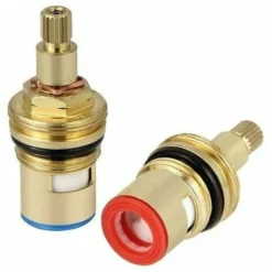 Tête De Disque En Céramique 2 Pièces, Cartouches En Céramique 1/2 , Remplacement Universel Du Robinet En Laiton 20 étapes X 53 Mm De Remplacement Pour La Cuisine, La Salle De Bain (chaud Et Froid) -Grohe || Hansgrohe Soldes Magasin 100345578 4