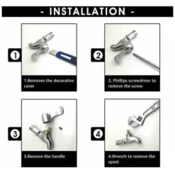 Tête De Disque En Céramique 2 Pièces, Cartouches En Céramique 1/2 , Remplacement Universel Du Robinet En Laiton 20 étapes X 53 Mm De Remplacement Pour La Cuisine, La Salle De Bain (chaud Et Froid) -Grohe || Hansgrohe Soldes Magasin 100345578 5