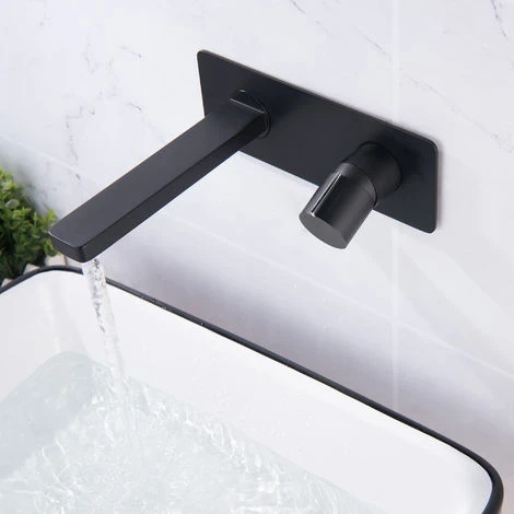 Robinet Mitigeur Mural à Encastrer 9908B - Noir - Livré Avec Corps D'encastrement 5 Robinet Mitigeur Mural à Encastrer 9908B - Noir - Livré Avec Corps D'encastrement – Image 5