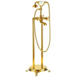 Robinet De Bain Sur Pied Raccord Rond 1414 Gold
