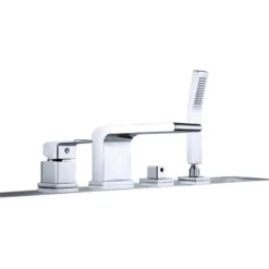 Robinet Mitigeur Design Pour Montage Sur Bord De Baignoire 4 Trous 6080