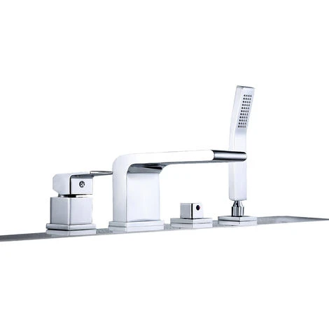 Robinet Mitigeur Design Pour Montage Sur Bord De Baignoire 4 Trous 6080 1 Robinet Mitigeur Design Pour Montage Sur Bord De Baignoire 4 Trous 6080