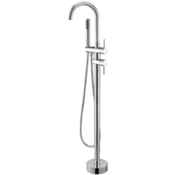 MATY Robinet Mitigeur De Bain Sur Pied Chrome Brillant