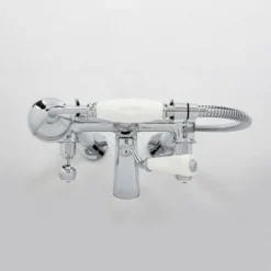 Mélangeur Bain Douche Îlot Rétro – Chromé & Blanc – Commandes Leviers - Elizabeth -Grohe || Hansgrohe Soldes Magasin 15218636 4