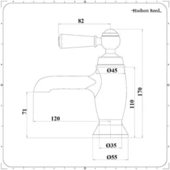 Hudson Reed Elizabeth - Mitigeur Lavabo Monotrou Rétro Chromé Et Blanc Commande Levier -Grohe || Hansgrohe Soldes Magasin 15771328 5