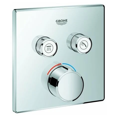 Mitigeur Encastré Grohe SmartControl, Deux Vannes D'arrêt, Rosette Carrée - 29148000 1 Mitigeur Encastré Grohe SmartControl, Deux Vannes D'arrêt, Rosette Carrée - 29148000