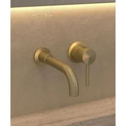 Mitigeur Lavabo Mural Doré Brossé - Corbeau -Grohe || Hansgrohe Soldes Magasin 18036346 4