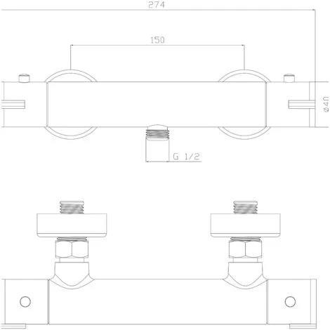 Oneo Mitigeur Douche Thermostatique Noir 3 Oneo Mitigeur Douche Thermostatique Noir – Image 3