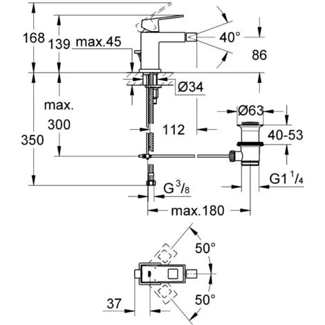 Grohe Eurocube Mitigeur Monocommande 1/2' Bidet Taille S (23138000) 2 Grohe Eurocube Mitigeur Monocommande 1/2' Bidet Taille S (23138000) – Image 2