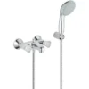Mélangeur Bain-douche Chrome Mural Complet Avec Douchette (Tempesta 100) Et Flexible 1500mm COSTA L GROHE 25460001