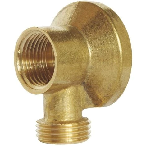 Applique Murale Laiton Brut Pour Robinet De Puisage - Mâle 1/2 Femelle 1/2 1 Applique Murale Laiton Brut Pour Robinet De Puisage - Mâle 1/2 Femelle 1/2