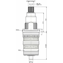 Cartouche Thermostatique Vernet TMV2 CA43 L-T Cartouche -Grohe || Hansgrohe Soldes Magasin 20168466 3