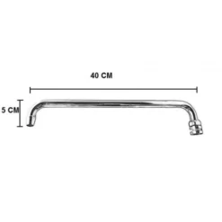 Bec Universel De Cuisine Industrielle Extra-long Cm 40 -Grohe || Hansgrohe Soldes Magasin 20168477 3