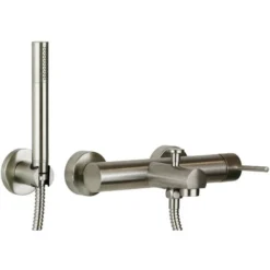 Mélangeur Bain Extérieur Acier Brossé Gattoni Easy 2201/22NS Acier Inoxydable Brossé - Avec Set De Douche