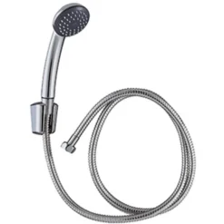 Douchette Combiné 1 Jet Chromé Et Flexible PVC Silvert Twist 1m75