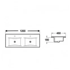 Lavabo Encastrable Double Vasque Céramique Noire Brillante - 120x46 Cm - Dark 5 Lavabo Encastrable Double Vasque Céramique Noire Brillante - 120x46 Cm - Dark -Grohe || Hansgrohe Soldes Magasin 25897403 3
