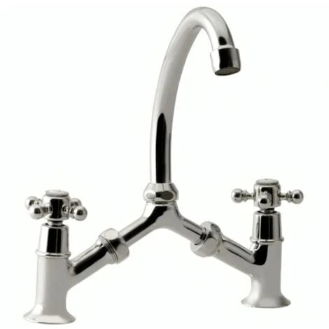 Mélangeur Lavabo Tiffany En Pont Chrome PF Robinetterie 1 Mélangeur Lavabo Tiffany En Pont Chrome PF Robinetterie