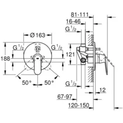 Grohe Eurosmart Cosmopolitan Mitigeur Monocommande Douche, Chrome (32879000) 7 Grohe Eurosmart Cosmopolitan Mitigeur Monocommande Douche, Chrome (32879000) -Grohe || Hansgrohe Soldes Magasin 2805637 4