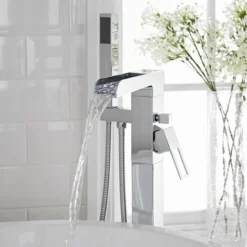Mitigeur Bain Douche En Ilot - Design Cubique - Finition Chromée -Grohe || Hansgrohe Soldes Magasin 2820112 3