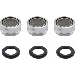 LangRay 3 Pièces Mousseur Robinet, Aerateur Filtre Robinet Avec Joint D'étanchéité Salle De Bain M24, PA1B-P3