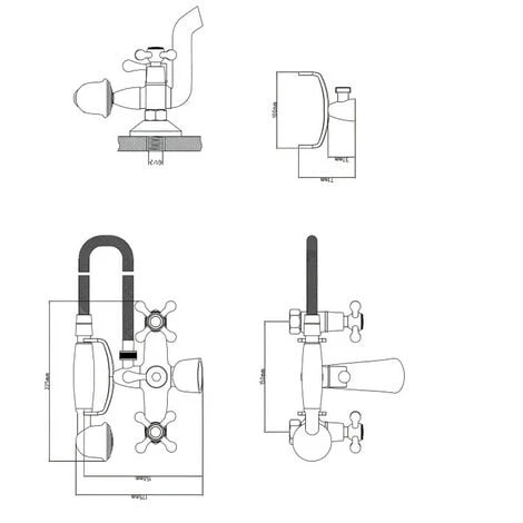ROUSSEAU Robinet Mélangeur Mécanique Douche Beverley 2 ROUSSEAU Robinet Mélangeur Mécanique Douche Beverley – Image 2