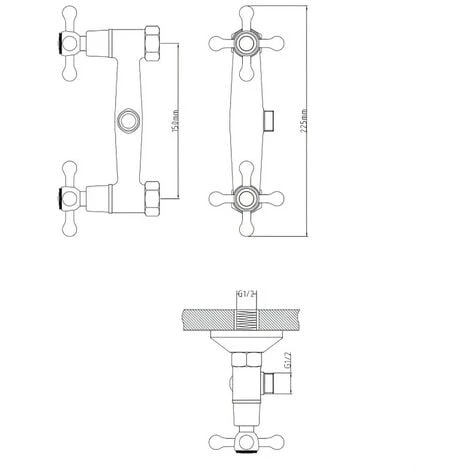 ROUSSEAU Robinet Mélangeur Mécanique Douche Beverley 2 ROUSSEAU Robinet Mélangeur Mécanique Douche Beverley – Image 2