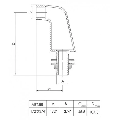 Colonnette De Robinetterie (pack De 2 Adaptateurs Coudés) 2 Colonnette De Robinetterie (pack De 2 Adaptateurs Coudés) – Image 2