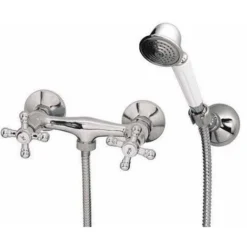 Mélangeur De Douche RETRO Sur Paroi Avec Douchette