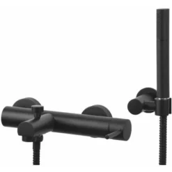 Mitigeur De Bain Extérieur Noir Mat Gattoni Easy 2201/22NO Noir Mat - Avec Set De Douche