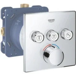 Façade Mitigeur Thermostatique Encastrable Grohe Grohtherm Avec Smartcontrol 3 Sorties Et Corps D Encastrement Universel Grohe Rapido Smartbox