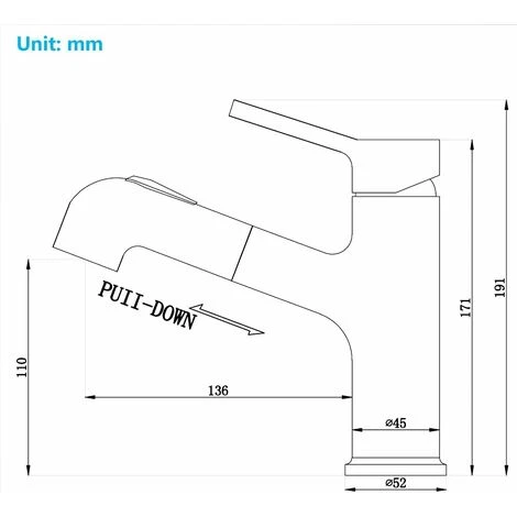 ONECE Robinet De Lavabo En Laiton Avec Douchette Extractible, Mitigeur Salle De Bains Avec 2 Modes D'écoulement Aux Choix, Robinettrie Lave-mains Aérateur Démontable, Cartouche En Céramique, Chromé 5 ONECE Robinet De Lavabo En Laiton Avec Douchette Extractible, Mitigeur Salle De Bains Avec 2 Modes D'écoulement Aux Choix, Robinettrie Lave-mains Aérateur Démontable, Cartouche En Céramique, Chromé – Image 5