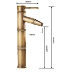 IDeko®Robinet Mitigeur Lavabo Salle De Bain En Laiton Rotation à 360 Degrés Style Japonais Bambou Avec Flexible 8 IDeko®Robinet Mitigeur Lavabo Salle De Bain En Laiton Rotation à 360 Degrés Style Japonais Bambou Avec Flexible -Grohe || Hansgrohe Soldes Magasin 31777303 4