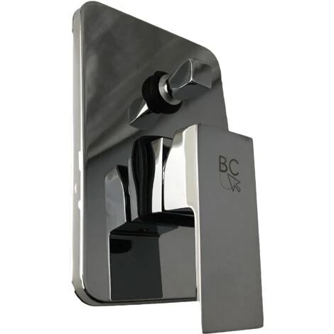 Mitigeur Douche Encastré Avec Inverseur à Bouton-poussoir Chromé - 2 Sorties 3 Mitigeur Douche Encastré Avec Inverseur à Bouton-poussoir Chromé - 2 Sorties – Image 3