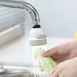 LangRay Tête De Robinet De Cuisine Mobile 360 Degrés- Aérateur Barboteur -Economie D'Eau -Embout De Filtre De Buse Bain- 3 Modes Réglable Douche Tête Filtre Pulvérisateur Pour Cuisine Salle De Bain (B