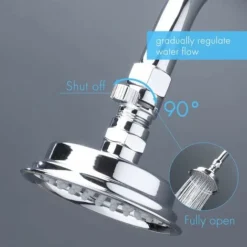 LangRay Valves D'aiguillage Douche Tête Robinet D'arrêt En Laiton Avec Poignée En Métal Poli, K1140B-CH -Grohe || Hansgrohe Soldes Magasin 31950781 3