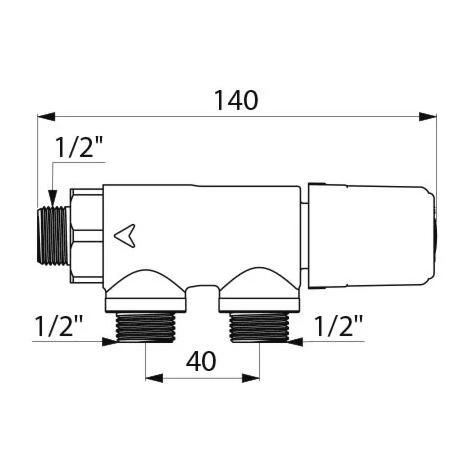 Mitigeur Thermostatique Premix Compact DELABIE M3/4 Corps Brut - 733020 2 Mitigeur Thermostatique Premix Compact DELABIE M3/4 Corps Brut - 733020 â Image 2