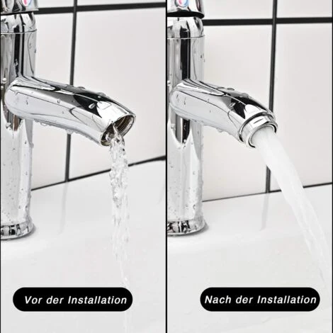 AIDUCHO Mousseur Robinet M24, 6 Pièces Aerateur Robinet Economie Eau Avec Filtre En Acier Inoxydable Et ABS, Comprendre 8 Joints Et 1 Clé à Mousseur Chromée Pour Robinet Lavabo De Salle De Bain Et Cui 3 AIDUCHO Mousseur Robinet M24, 6 Pièces Aerateur Robinet Economie Eau Avec Filtre En Acier Inoxydable Et ABS, Comprendre 8 Joints Et 1 Clé à Mousseur Chromée Pour Robinet Lavabo De Salle De Bain Et Cui – Image 3
