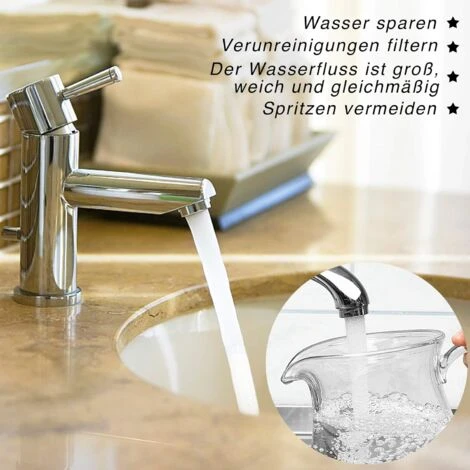 AIDUCHO Mousseur Robinet M24, 6 Pièces Aerateur Robinet Economie Eau Avec Filtre En Acier Inoxydable Et ABS, Comprendre 8 Joints Et 1 Clé à Mousseur Chromée Pour Robinet Lavabo De Salle De Bain Et Cui 5 AIDUCHO Mousseur Robinet M24, 6 Pièces Aerateur Robinet Economie Eau Avec Filtre En Acier Inoxydable Et ABS, Comprendre 8 Joints Et 1 Clé à Mousseur Chromée Pour Robinet Lavabo De Salle De Bain Et Cui – Image 5