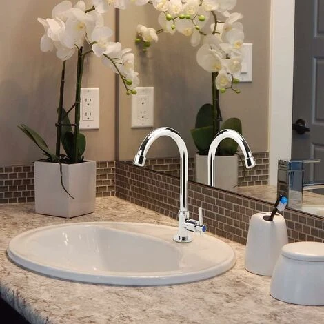 Robinet D'évier D'eau Froide Robinet à Un Trou à Poignée Unique à Arc élevé Pour Bar De Jardin Et Camping-car En Plein Air (lignes D'alimentation En Eau Froide Gratuites) 2 Robinet D'évier D'eau Froide Robinet à Un Trou à Poignée Unique à Arc élevé Pour Bar De Jardin Et Camping-car En Plein Air (lignes D'alimentation En Eau Froide Gratuites) – Image 2