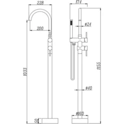 Robinet Mitigeur Bain-douche Sur Pied Doré - Corbeau 9 Robinet Mitigeur Bain-douche Sur Pied Doré - Corbeau -Grohe || Hansgrohe Soldes Magasin 36875417 5