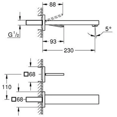Grohe Eurocube Joy Set Mitigeur Monocommande 2 Trous Lavabo Taille L + Corps Encastré (19998000-SET) 5 Grohe Eurocube Joy Set Mitigeur Monocommande 2 Trous Lavabo Taille L + Corps Encastré (19998000-SET) – Image 5