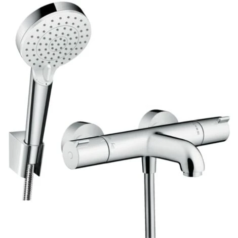 Pack Mitigeur Bain Douche Thermostatique Mural 2 Trous Hansgrohe 1001 Chrome Complet 1 Pack Mitigeur Bain Douche Thermostatique Mural 2 Trous Hansgrohe 1001 Chrome Complet