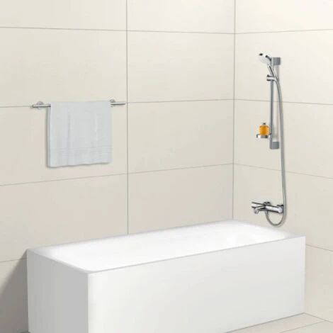 Pack Mitigeur Bain Douche Thermostatique Mural 2 Trous Hansgrohe 1001 Chrome Complet 2 Pack Mitigeur Bain Douche Thermostatique Mural 2 Trous Hansgrohe 1001 Chrome Complet â Image 2