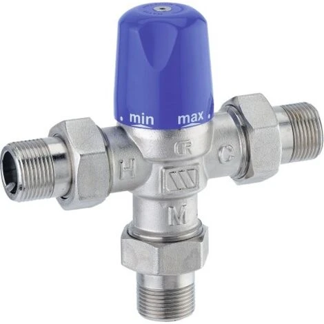 WATTS Mitigeur Thermostatique Centralisé Compact Mâle 20x27 MMV-C 1 WATTS Mitigeur Thermostatique Centralisé Compact Mâle 20x27 MMV-C