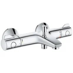 GROHE Grohtherm 800 Mitigeur Bain Mural Thermostatique Avec Inverseur Et Connexions EcoJoy Avec Poignée Volume Et Bouton éco Chrome