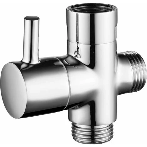 Valve 3 Voies En Laiton Massif G1/2 Douchette Composants De Douche Raccord Universels Chrome 1 Valve 3 Voies En Laiton Massif G1/2 Douchette Composants De Douche Raccord Universels Chrome