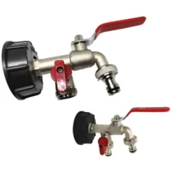 Robinet En Laiton, Joint De Jardin Tonneau, Double Tétine Rapide 7 Robinet En Laiton, Joint De Jardin Tonneau, Double Tétine Rapide -Grohe || Hansgrohe Soldes Magasin 40296316 3