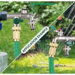 Robinet En Laiton, Joint De Jardin Tonneau, Double Tétine Rapide 8 Robinet En Laiton, Joint De Jardin Tonneau, Double Tétine Rapide -Grohe || Hansgrohe Soldes Magasin 40296316 4