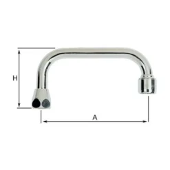 Bec Dessus à Portée Plate Écrou 1/2'' H 80 Ø 14 A 150